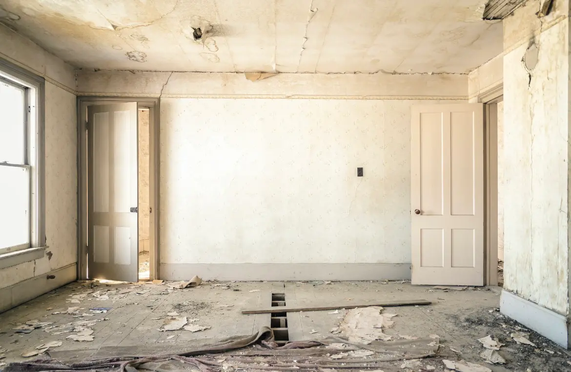 Waste disposal crew managing a cleanout project in Evansville